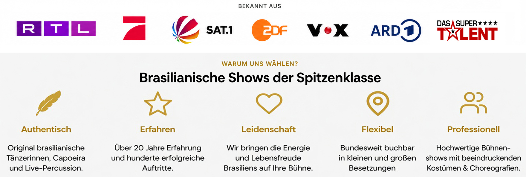 Weitere Referenzen von Brasil Show Köln